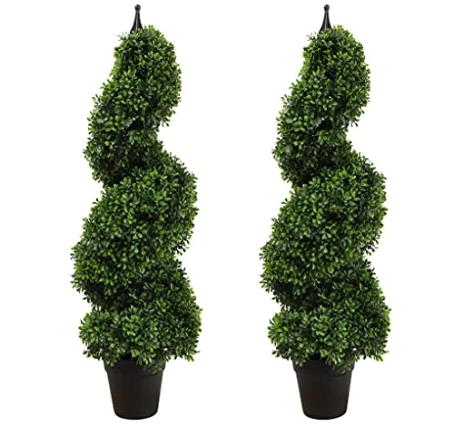 Momoplant Artificial Boxwood Spiral Topiary Tree 3ft (2 Pieces) Faux Topiary Tree Outdoor Faux Potted Tree,35 Inch Feaux Topiaries Trees 1 Momoplant Artificial Boxwood Spiral Topiary Tree 3ft (2 Pieces) Faux Topiary Tree Outdoor Faux Potted Tree,35 Inch Feaux Topiaries Trees