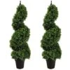 35 Inch/2.95 Ft Artificial Topiary Tree Outdoor Boxwood Spiral Topiary Trees Faux Topiary Trees, Artificial Topiaries Tree With Black Pot,Set Of 2 6 35 Inch/2.95 Ft Artificial Topiary Tree Outdoor Boxwood Spiral Topiary Trees Faux Topiary Trees, Artificial Topiaries Tree With Black Pot,Set Of 2 -Green Leaf Store 51sQFT81ZzS
