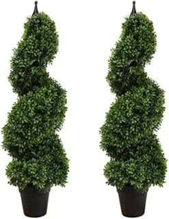 Momoplant Artificial Boxwood Spiral Topiary Tree 3ft (2 Pieces) Faux Topiary Tree Outdoor Faux Potted Tree,35 Inch Feaux Topiaries Trees 16 Momoplant Artificial Boxwood Spiral Topiary Tree 3ft (2 Pieces) Faux Topiary Tree Outdoor Faux Potted Tree,35 Inch Feaux Topiaries Trees -Green Leaf Store 51sQFT81ZzS. AC 2