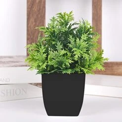 LELEE Fake Potted Plants Mini Artificial Plants, 6 Pcs Small Eucalyptus Potted Faux Decorative Grass Plant With White Pot For Home Decor, Indoor, Office, Desk, Table Decoration -Green Leaf Store 51sn9YEAO1L