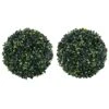 VidaXL 2X Artificial Boxwood Balls Artificial Flora Home Interior Decoration Fake Plant Pot Planter Garden Patio Balcony Landscape 17.7" 9 VidaXL 2X Artificial Boxwood Balls Artificial Flora Home Interior Decoration Fake Plant Pot Planter Garden Patio Balcony Landscape 17.7" -Green Leaf Store 51soNJFhYlS