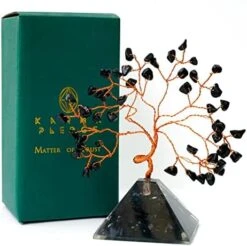 Handcrafted Healing Crystal Trees (Set Of 12), Bonsai Tree For Positive Energy & Chakra Balance, Feng Shui Tree Of Life, Perfect Home/Desk Decor, Reiki Good Luck Crystal Gifts By KarmaPledge -Green Leaf Store 51t 73VN8ML. AC