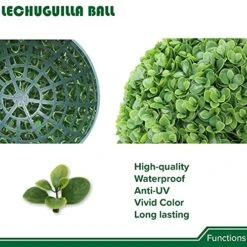 APICRED Boxwood Balls Artificial Topiary Ball Lifelike Plants Topiary Boxwood For Home Garden, Patio, Planter, Deck, Backyard Indoor/Outdoor Decore, 11 ", 2 Packs -Green Leaf Store 51t0dYgBWnS