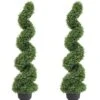 Two 43.3 Inch/3.6 Ft Artificial Spiral Topiary Trees Boxwood Spiral Trees Artificial Topiaries Trees -Green Leaf Store 51tIgDUbgZL