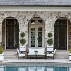 Lifelike Indoor&Outdoor Use 3Ft Boxwood Double Ball Topiary Trees Faux Topiary Tree For Porch,Home,Garden Decor(Set Of 2) -Green Leaf Store 51tiKt5VQZL