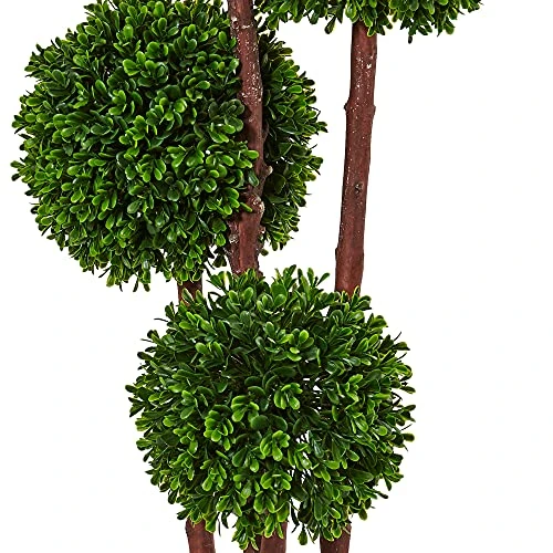Nearly Natural 5486 Boxwood Topiary Artificial Tree UV Resistant, Green 2 Nearly Natural 5486 Boxwood Topiary Artificial Tree UV Resistant, Green - Image 2