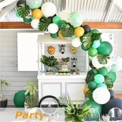 Hopeak Artificial Palm Leaves, 24 Pieces Large Palm Leaves For Hawaiian Luau Party Jungle Beach Theme Party Birthday Party Table And Wall Decorations -Green Leaf Store 51tvY9UcJIL