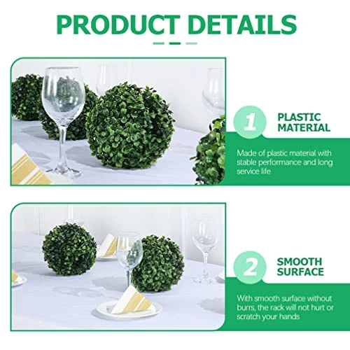 BESTOYARD 4pcs Boxwood Topiary Ball Frames DIY Boxwood Ball Support Cage Topiary Plants Round Frame Flower Arrangement Garden Outdoor Decor 20cm 4 BESTOYARD 4pcs Boxwood Topiary Ball Frames DIY Boxwood Ball Support Cage Topiary Plants Round Frame Flower Arrangement Garden Outdoor Decor 20cm - Image 4