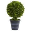 Nearly Natural 4560 23" Boxwood Ball Topiary 8 Nearly Natural 4560 23" Boxwood Ball Topiary -Green Leaf Store 51uK3KunnPL
