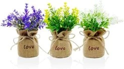 TFORESTER Mini Artificial Plants Plastic Milan For Farmhouse Living Room Bathroom Office Desk Shelf Home Decor– Set Of 3 -Green Leaf Store 51uY1lxLS4L. AC