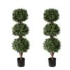 Momoplant Artificial Topiary Triple Ball Boxwood Tree, Two Pack Fake Topiaries Trees 46.5inch Faux Shrubs Plants Potted Outdoor Indoor Proch Office Garden Green (3.87ft) 13 Momoplant Artificial Topiary Triple Ball Boxwood Tree, Two Pack Fake Topiaries Trees 46.5inch Faux Shrubs Plants Potted Outdoor Indoor Proch Office Garden Green (3.87ft) -Green Leaf Store 51ud1pDclvL