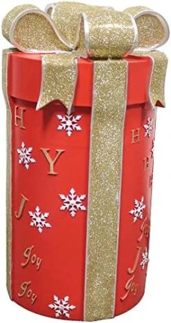 Fraser Hill Farm Christmas Pedestal Topiary Decoration | 4-Ft. Tall In Resin Urn | FFRS050-0FIN-RED, Red, Green, Black, Gold -Green Leaf Store 51ueHSxP7L. AC
