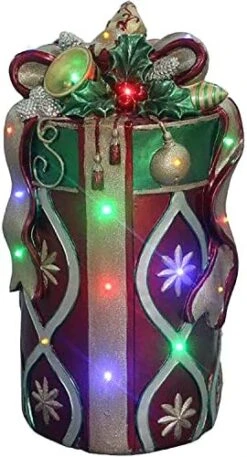 Fraser Hill Farm Christmas Pedestal Topiary Decoration | 4-Ft. Tall In Resin Urn | FFRS050-0FIN-RED, Red, Green, Black, Gold -Green Leaf Store 51unzv AekL. AC