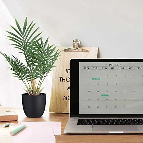 WOODWORD 2 Pack Fake Plant With Pot 16" Desk Plant Artificial Potted Faux Plants For Office Desk Shelf Home Farmhouse Decor (Bamboo Leaf) 6 WOODWORD 2 Pack Fake Plant With Pot 16" Desk Plant Artificial Potted Faux Plants For Office Desk Shelf Home Farmhouse Decor (Bamboo Leaf) - Image 6