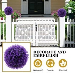 Healifty Home Decor Fake Plants Artificial Boxwood Topiary Plant Decorative Faux Boxwood Lifelike Plant Sphere For Indoor Outdoor Garden Lawn Wedding Party Decor Purple Artificial Grass Fake Plants 14 Healifty Home Decor Fake Plants Artificial Boxwood Topiary Plant Decorative Faux Boxwood Lifelike Plant Sphere For Indoor Outdoor Garden Lawn Wedding Party Decor Purple Artificial Grass Fake Plants -Green Leaf Store 51vG4FCLB4L