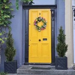 LUWENER Two 4FT Artificial Cedar Topiary Trees,Fake Topiary Outdoor Plants In Pot, UV Rated Plant For The Front Door,Christmas Decor,Garden Decor -Green Leaf Store 51vK7hd7NAL