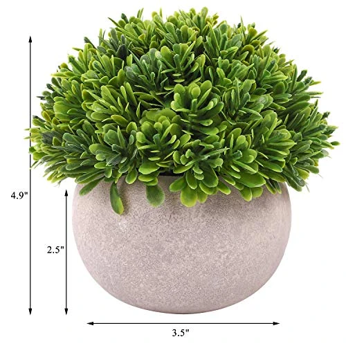CEWOR 4 Packs Artificial Potted Plants Bathroom Fake Shelf Plant Office Table Decor Mini Green Faux Topiary Kitchen Cabinet Farmhouse Decorations 2 CEWOR 4 Packs Artificial Potted Plants Bathroom Fake Shelf Plant Office Table Decor Mini Green Faux Topiary Kitchen Cabinet Farmhouse Decorations - Image 2