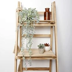 COCOBOO 1pcs Artificial Hanging Plants, Fake Potted Eucalyptus Faux Hanging Plant For Wall Room Home Indoor Outdoor Shelf Decor -Green Leaf Store 51vOLS6FyML