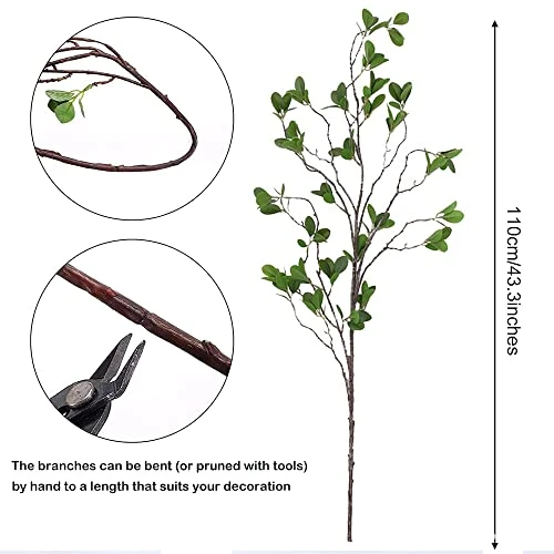 SzJias Faux Stems Artificial Branches For Vase Faux Branches Greenery Plant Stems For Vase Fake Tree Branches (3 Branches, 43.3 Inch/Branches) 4 SzJias Faux Stems Artificial Branches For Vase Faux Branches Greenery Plant Stems For Vase Fake Tree Branches (3 Branches, 43.3 Inch/Branches) - Image 4