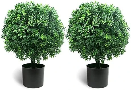 Sunnyglade 21.6” Tall Artificial Lavender Topiary Ball Tree Set Of 2 Pack Potted Bushes UV Resistant Potted Plants For Indoor Outdoor Home Garden(Purple) 6 Sunnyglade 21.6” Tall Artificial Lavender Topiary Ball Tree Set Of 2 Pack Potted Bushes UV Resistant Potted Plants For Indoor Outdoor Home Garden(Purple) - Image 6