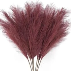 ZIFTY 7-Pcs 38"/3.1FT Faux Pampas Grass Large Tall Fluffy Artificial Fake Flower Boho Decor Bulrush Reed Grass For Vase Filler Farmhouse Home Wedding Decor (Black) 26 ZIFTY 7-Pcs 38"/3.1FT Faux Pampas Grass Large Tall Fluffy Artificial Fake Flower Boho Decor Bulrush Reed Grass For Vase Filler Farmhouse Home Wedding Decor (Black) -Green Leaf Store 51w1vOTJhqL. AC