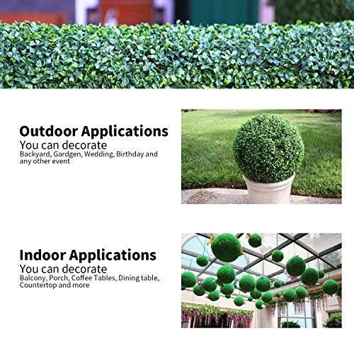 Decwin 2 Pcs 19 Inch Artificial Boxwood Ball 4 Layers Large Topiary Balls UV-Proof Round Greenery Balls For Indoor Outdoor Garden Backyard Patio Indoor Outdoor Front Door Decor, Assembly Needed 5 Decwin 2 Pcs 19 Inch Artificial Boxwood Ball 4 Layers Large Topiary Balls UV-Proof Round Greenery Balls For Indoor Outdoor Garden Backyard Patio Indoor Outdoor Front Door Decor, Assembly Needed - Image 5