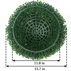 Sunnyglade 2 PCS 15.7 Inch 4 Layers Artificial Plant Topiary Ball Faux Boxwood Decorative Balls For Backyard, Balcony,Garden, Wedding And Home Décor (15.7 Inch) -Green Leaf Store 51wiwMVNsYL