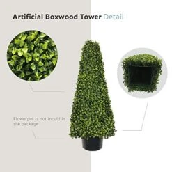 ECOOPTS 1 Piece Artificial Boxwood Trees UV Resistant Decorative Buxus Tower, Topiary Fake Tree Plant Decoration For Home Garden Indoor Outdoor 15 ECOOPTS 1 Piece Artificial Boxwood Trees UV Resistant Decorative Buxus Tower, Topiary Fake Tree Plant Decoration For Home Garden Indoor Outdoor -Green Leaf Store 51wpJKJCiKL