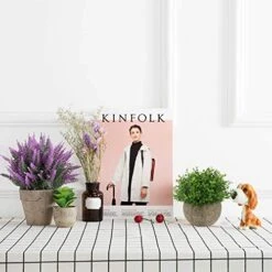 Ogrmar 4PCS Mini Plastic Artificial Plants Grass In Pot/Small Artificial Faux Greenery/Mini Plants Topiary Shrubs Fake Plants For Bathroom, House Decorations -Green Leaf Store 51wrfN6FeLL