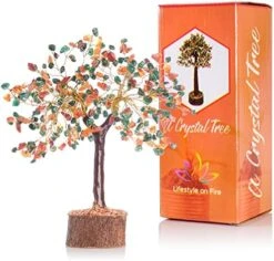 Chakra Tree Of Life - Large Healing Crystal & Stone Tree - Gemstone Bonsai For Feng Shui - Colorful Crystal & Gem Tree - Bless Your Life With Positive Energy -Green Leaf Store 51xBDeRMikL. AC