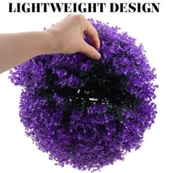 Healifty Home Decor Fake Plants Artificial Boxwood Topiary Plant Decorative Faux Boxwood Lifelike Plant Sphere For Indoor Outdoor Garden Lawn Wedding Party Decor Purple Artificial Grass Fake Plants 12 Healifty Home Decor Fake Plants Artificial Boxwood Topiary Plant Decorative Faux Boxwood Lifelike Plant Sphere For Indoor Outdoor Garden Lawn Wedding Party Decor Purple Artificial Grass Fake Plants -Green Leaf Store 51xVb97y2PL