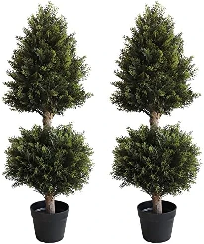 Momoplant 35Inch-3' Ice Cream Ball Artificial Plants Tree Shaped Boxwood Topiary Cone Topiaries Bushes Ball Potted Fake Plants Outdoor/Indoor Decor(Set Of 2) 6 Momoplant 35Inch-3' Ice Cream Ball Artificial Plants Tree Shaped Boxwood Topiary Cone Topiaries Bushes Ball Potted Fake Plants Outdoor/Indoor Decor(Set Of 2) - Image 6