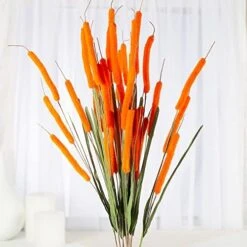 Factory Direct Craft Brown Artificial Cattails And Grass Bush For Fall Flower Arrangements And Autumn Displays (24" H) -Green Leaf Store 51yBFMPC7FL. AC