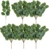 WILLBOND 30 Pieces Artificial Eucalyptus Leaf Stem Long Eucalyptus Artificial Greenery Leaves For Wedding, Holiday, Garden, Home, Office, Greens Decor -Green Leaf Store 51yFAZFDP3L