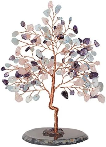CrystalTears Crystal Gemstone Tree Amethyst Rose Quartz Aquamarine Crystal Money Tree Feng Shui Crystal Bonsai Tree For Good Luck Home Decoration 5.5"-6.3" 7 CrystalTears Crystal Gemstone Tree Amethyst Rose Quartz Aquamarine Crystal Money Tree Feng Shui Crystal Bonsai Tree For Good Luck Home Decoration 5.5"-6.3" - Image 7