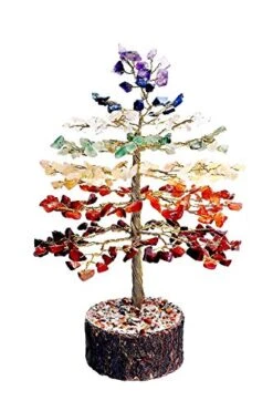 7 Chakra Crystal Tree For Positive Energy - Chakra Tree - Tree Of Life Decor - Stone Bonsai Tree - Premium Meditation Decor - Reiki Tree - Spiritual Gift - Home Decor - Spiritual Decor
