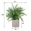CEWOR 2 Pack Artificial Plants Mini Potted Plants Fake Bamboo Leaves Faux Rosemary Small House Plants For Home Office Desk Room Decor -Green Leaf Store 51z2GCEbhLL