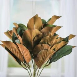Factory Direct Craft Artificial Magnolia Leaf Bush Realistic Faux Magnolia Leaves For Natural Look Greenery In Floral Designs, Wedding Decor, Home Decor, And Holiday Decorating -Green Leaf Store 51z3CSOfJVL