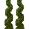 Two Pre-Potted 47" Artificial Outdoor Indoor Spiral Boxwood Artificial Topiary Trees. In Plastic Pot 16 Two Pre-Potted 47" Artificial Outdoor Indoor Spiral Boxwood Artificial Topiary Trees. In Plastic Pot -Green Leaf Store 51zQ6nCWBKL