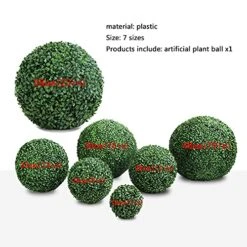 FTL&HONG Artificial Boxwood Ball 13in,15in,19in,23in,Artificial Plant Trim Ball Green,No Installation -Lifelike Plants,for Indoor Outdoor Decor -Green Leaf Store 51zzhXj76VS