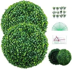 A&R A & R 2 Pcs 18.90" Artificial Boxwood Balls, 4 Layers Artificial Plant Topiary Ball With Extra Leaves, A Scent Pouch A& 20 Zip Ties, UV Protected Faux Spheres Set For Indoor & Outdoor Decor -Green Leaf Store 61 nbxKyfQL. AC 1