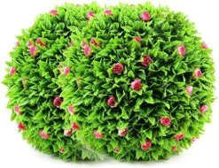 Sunnyglade 2 PCS 15.7 Inch 3 Layers Artificial Plant Topiary Ball Faux Boxwood Decorative Balls For Backyard, Balcony,Garden, Wedding And Home Décor -Green Leaf Store 6104IR4Z93L. AC