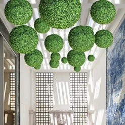 LHJJ Green Boxwood Ball, Multi-Size Selection, Garden Decoration Topiary Balls Artificial Grass Wooden Ball -Green Leaf Store 61076PnO4rL