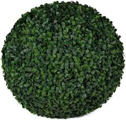 FTL&HONG Artificial Boxwood Ball 13in,15in,19in,23in,Artificial Plant Trim Ball Green,No Installation -Lifelike Plants,for Indoor Outdoor Decor -Green Leaf Store 610P3mBuXuS. AC 1