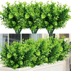 TEMCHY 24 Bundles Outdoor Artificial Boxwood Stems Faux Plants Shrubs, Fake UV Resistant Greenery Foliage Spring For Farmhouse, Home, Garden, Office, Patio, Wedding Decor 13 TEMCHY 24 Bundles Outdoor Artificial Boxwood Stems Faux Plants Shrubs, Fake UV Resistant Greenery Foliage Spring For Farmhouse, Home, Garden, Office, Patio, Wedding Decor -Green Leaf Store 611oJgAF5VL. AC 1