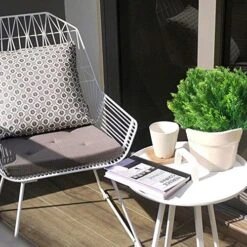 LoveniMen Artificial Shrubs, Plastic Plants Simulation Fake Bushes Wedding Outdoor Indoor Home Garden Verandah Kitchen Parterre Office Table Centerpieces Arrangements Decoration Green 4pcs -Green Leaf Store 611obF2RvWL