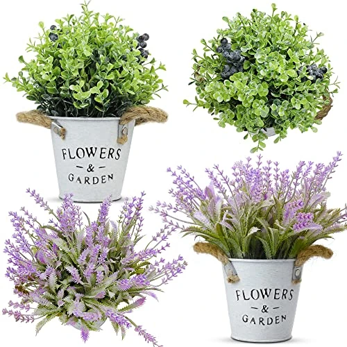 Supecaty 2 Pack Artificial Plants Fake Purple Lavender And Blueberry Plants In Metal Pots, Small Farmhouse Flowers For Indoor Outdoor Home Bathroom Kitchen Office Party Decoration 1 Supecaty 2 Pack Artificial Plants Fake Purple Lavender And Blueberry Plants In Metal Pots, Small Farmhouse Flowers For Indoor Outdoor Home Bathroom Kitchen Office Party Decoration