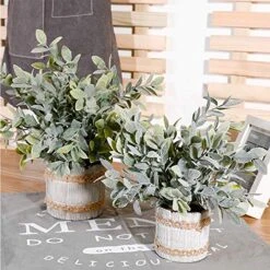 HC STAR Artificial Plants Small Potted Plastic Fake Plants Green Rosemary Faux Greenery Topiary Shrubs Plant For Home Decor Office Desk Bathroom Farmhouse Tabletop Indoor House Decorations -Green Leaf Store 6195I4uF0AL