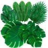 Decopom Palm Leaves Artificial Tropical Monstera-84Pcs 6 Kinds Large Small Green Fake Palm Leaf With Stems For Safari Jungle Hawaiian Luau Party Table Decoration Wedding Birthday Theme Party -Green Leaf Store 61AAHVfK26L