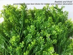 LoveniMen Artificial Shrubs, Plastic Plants Simulation Fake Bushes Wedding Outdoor Indoor Home Garden Verandah Kitchen Parterre Office Table Centerpieces Arrangements Decoration Green 4pcs -Green Leaf Store 61DLGJ4dJXL